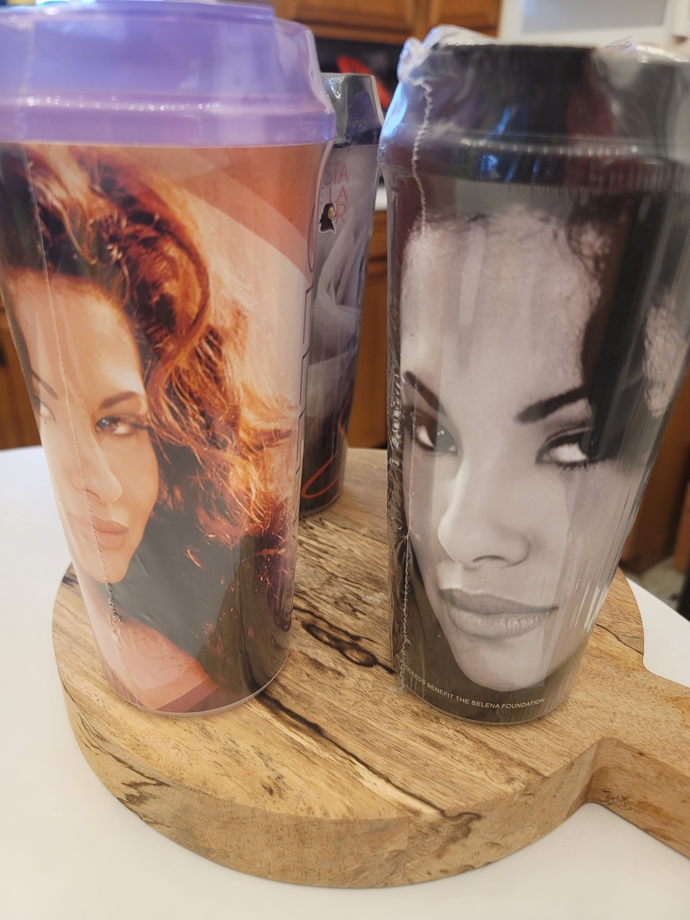 Selena Portrait Travel Tumbler Set - Purple & Black SELENA FANS TEXAS